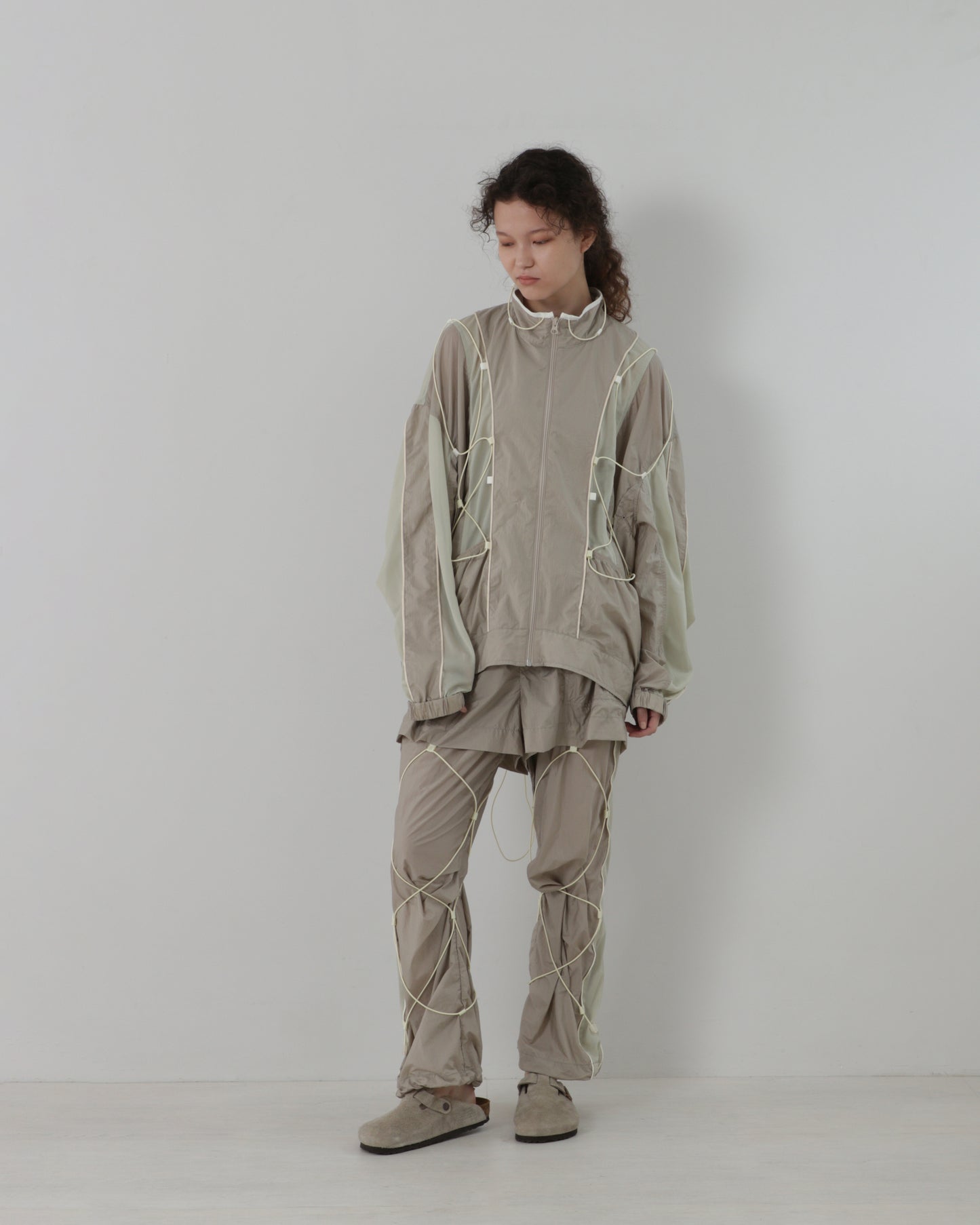 Layered Draw-cord Pants