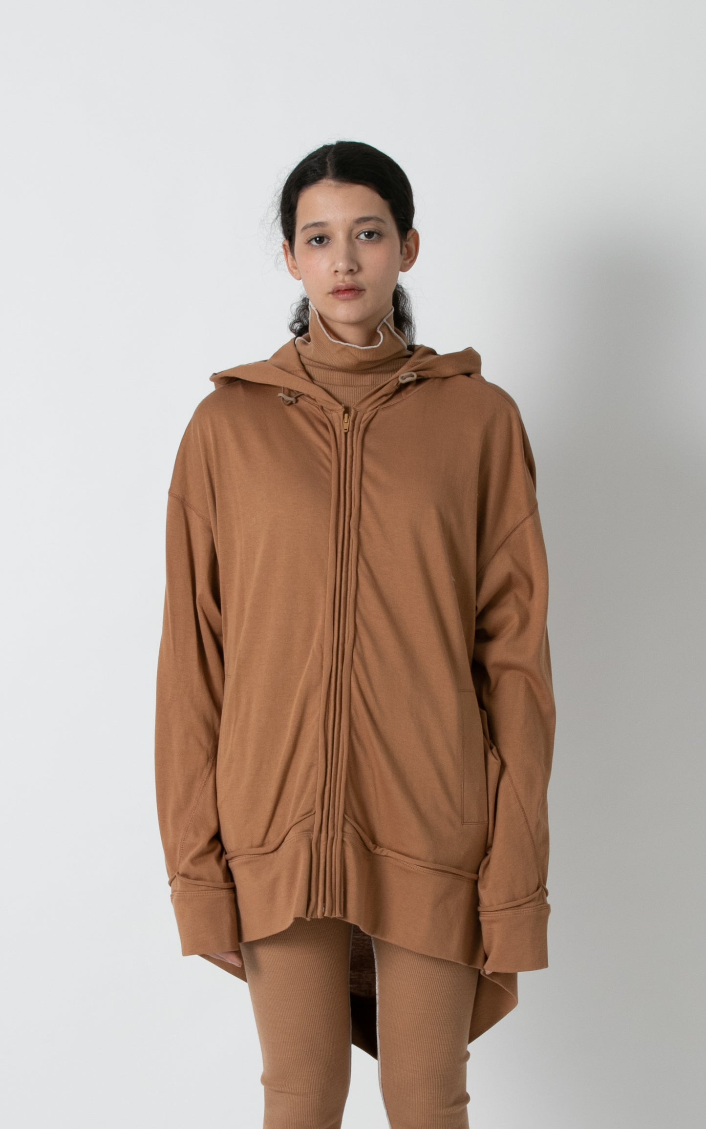Zip-up Back Tuck Hoodie