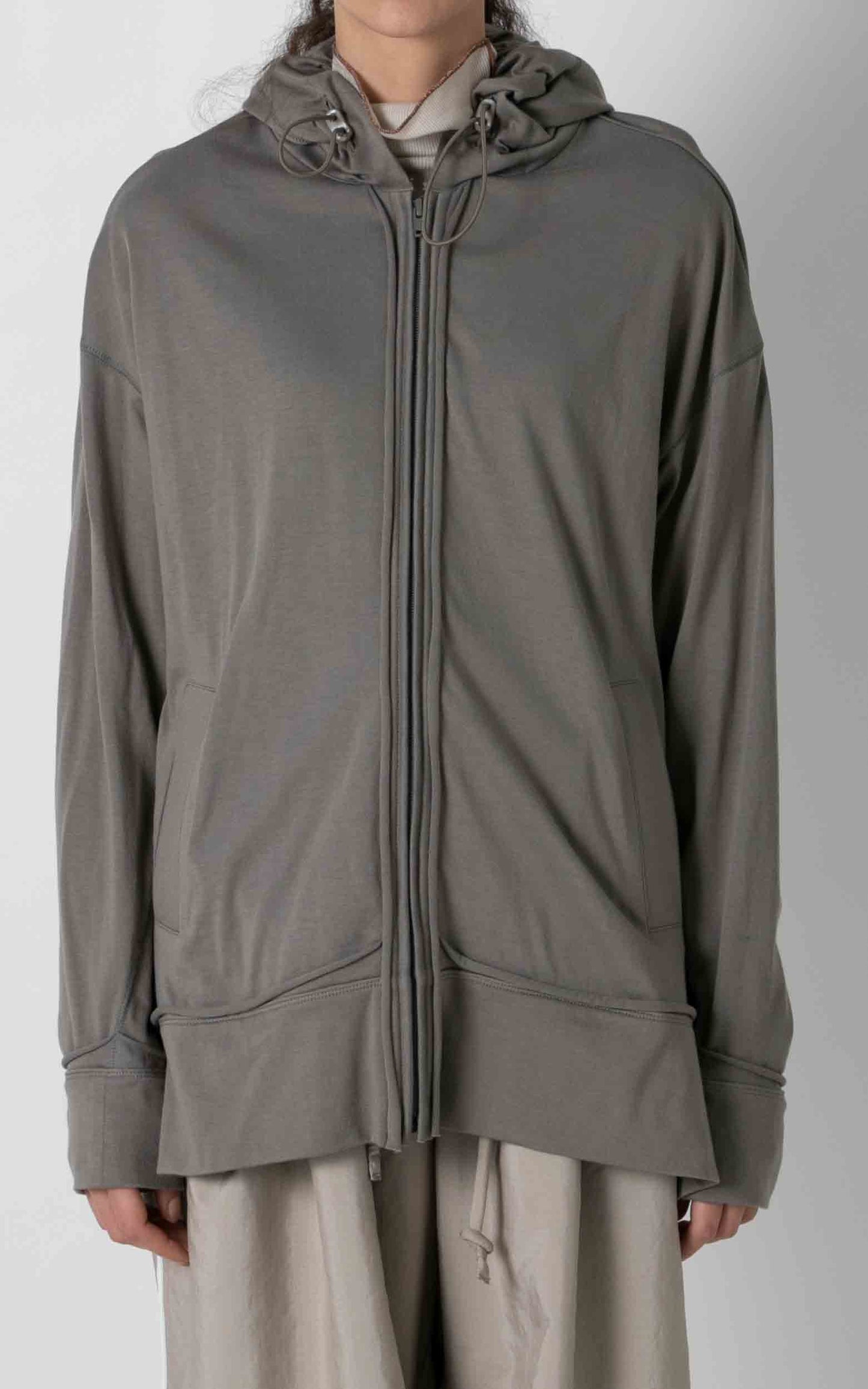 Zip-up Back Tuck Hoodie