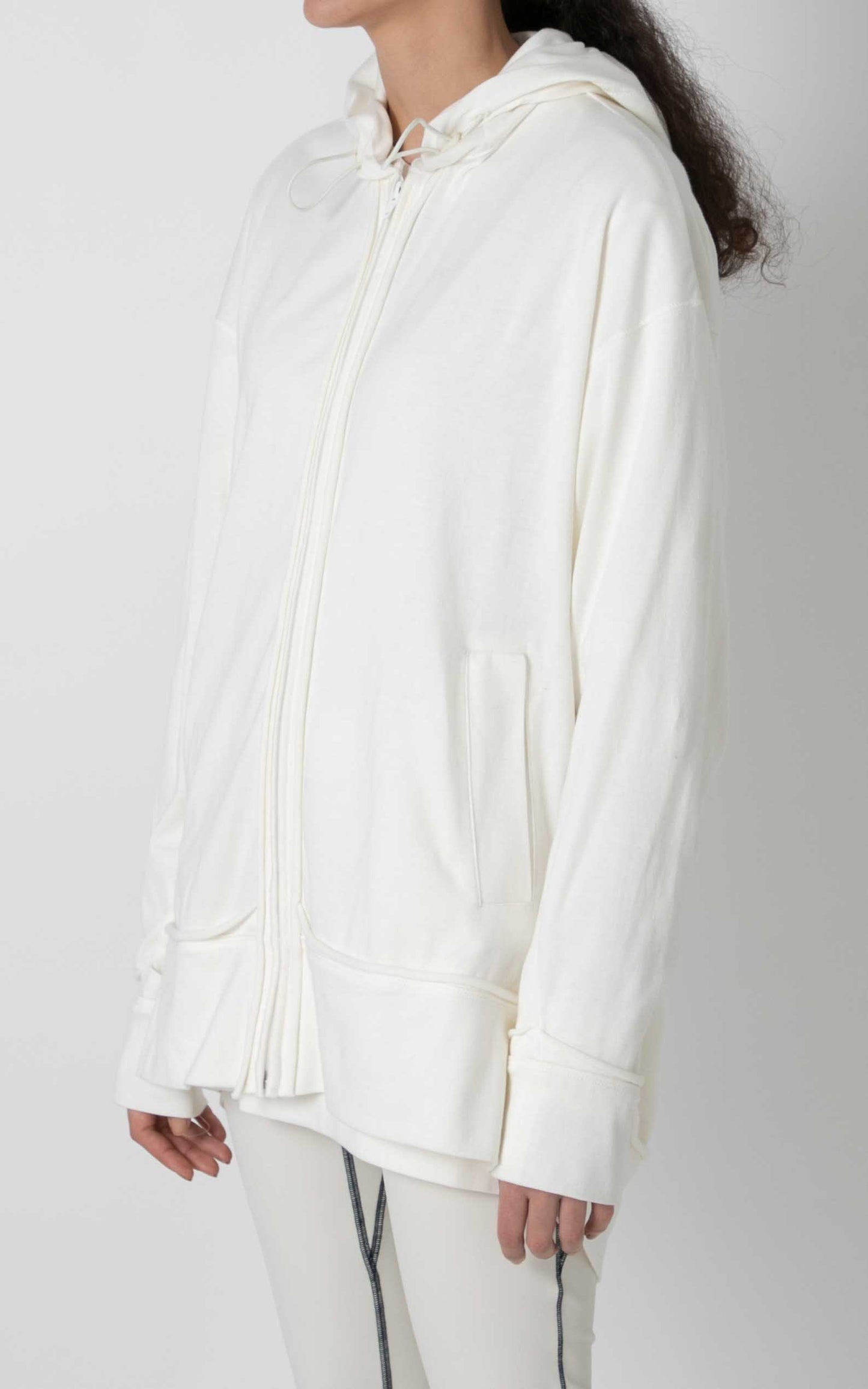 Zip-up Back Tuck Hoodie